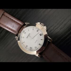 🔥RARE VINTAGE Lucien Piccard Dufonte 41mm Mens Quartz‎ Watch